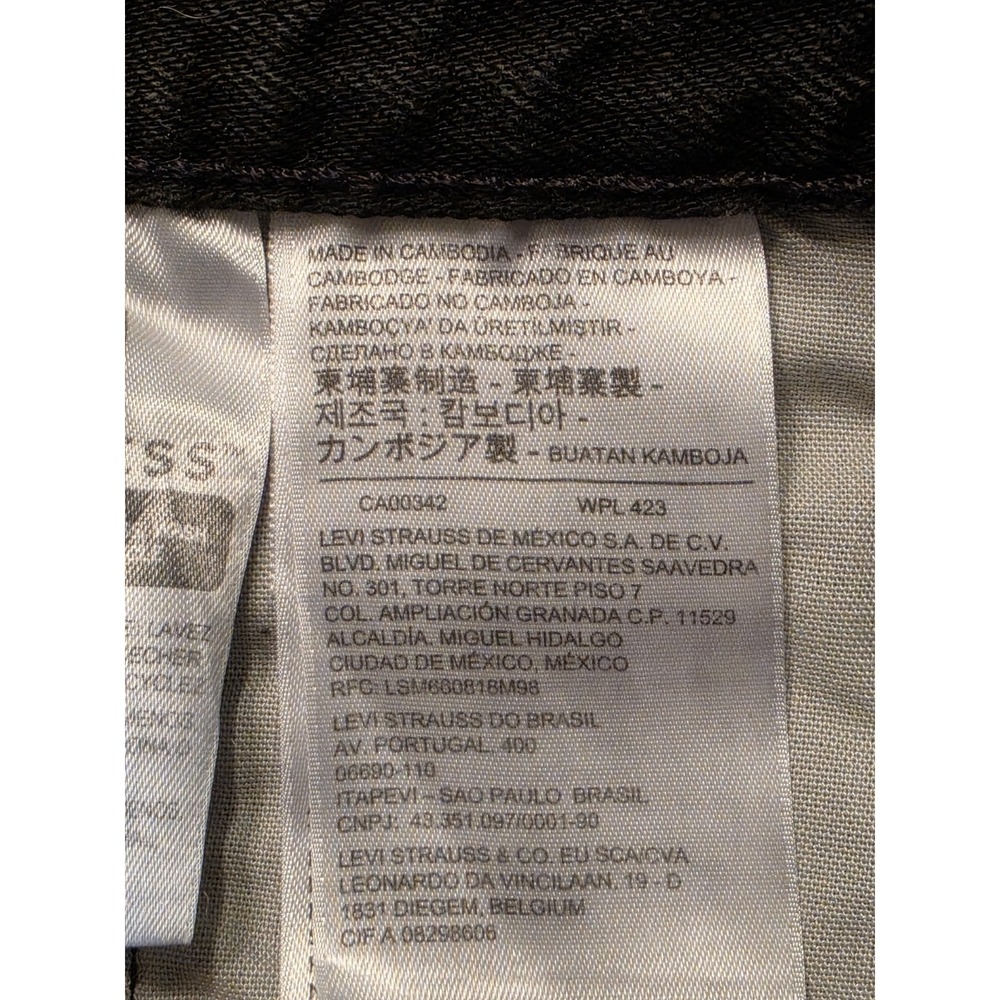 Levi's 501 Jean Shorts Womens 30 Black Denim High Rise Button Fly‎ Cutoff Frayed - Picture 9 of 11